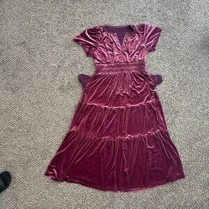 Piper and Scoot Seth rose Velvet dress NWOT